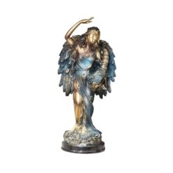 Figura Diosa de la Fortuna Alas 30cm Bronce 6026