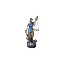 Figura Diosa de la Justicia 18cm Bronce-azul W266