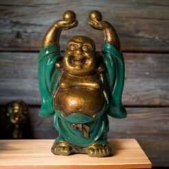 LUCKY BUDA RESINA 11 5CM ALTO REF 290-22-TURQUESA