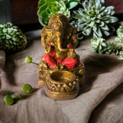 PORTAVELAS GANESH 15 CM REF  590 - 43 - ROJO