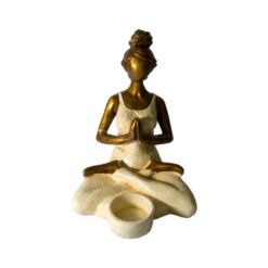 PORTAVELAS YOGA 18 CM REF  590 - 36 - BLANCO