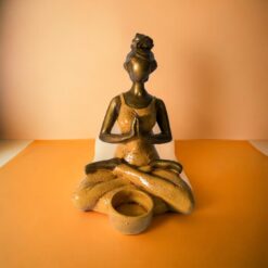 PORTAVELAS YOGA 18 CM REF  590 - 36 - NARANJA