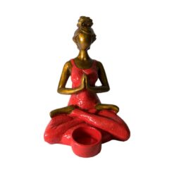 PORTAVELAS YOGA 18 CM REF  590 - 36 - ROJO