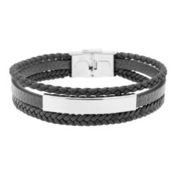 PULSERA ACERO POLIPIEL MOD  4