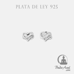 Pendientes Plata CORAZON INFINITO CIRCONITAS 290