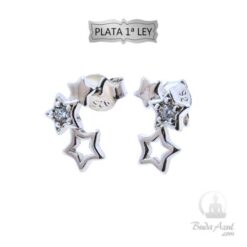 Pendientes Plata Ley 925 Estrellas CirconitaREF390
