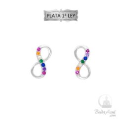 Pendientes Plata Ley 925 Infinito Circonita REF490
