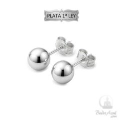 Pendientes Plata de Ley 925 Bola 5mm REF390