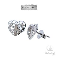 Pendientes Plata de Ley 925 Corazón REF 290