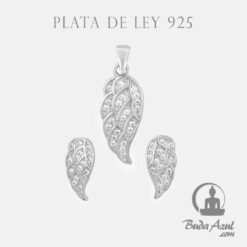 Pendientes Colgante Plata ALAS ANGEL CIRCON 990