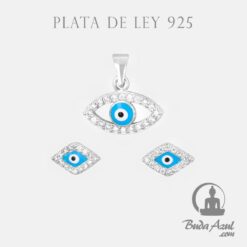 Pendientes Colgante Plata OJO TURCO CIRCONITA 790