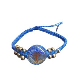 Pulsera Tejida Árbol Color Azul Electrico