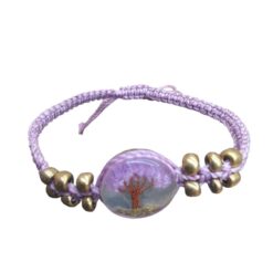 Pulsera Tejida Árbol Color Lila