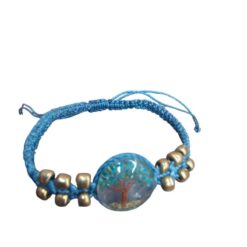 Pulsera Tejida Árbol Color Turquesa