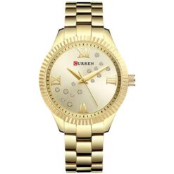 RELOJ CURREN MUJER 9009 BLANCO-DORADO
