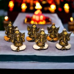 SET DE 3 GANESH 10 CM REF 790 - 15 - NARANJA