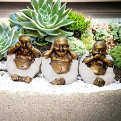 SET DE 3 LUCKY BUDA 10 CM REF 790 - 17 - BLANCO