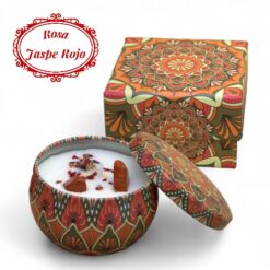 Vela Aroma Lata Minerales ROSA - JASPE ROJO