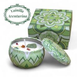 Vela Aroma Lata Minerales VAINILLA - AVENTURINA
