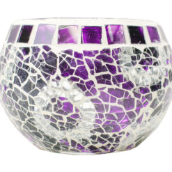 Alternative view of Portavelas Mosaico Cristal Lila