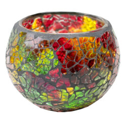 Portavelas Mosaico Cristal Multicolor