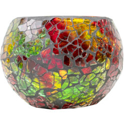 Alternative view of Portavelas Mosaico Cristal Multicolor
