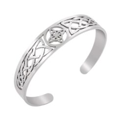 Brazalete de acero Nudo de Brujas Plateado - 6