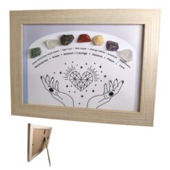 CUADRO 7 CHAKRAS MANOS 20X15cm