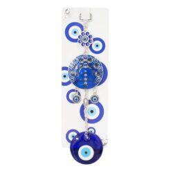 Colgador Ojo Turco Metal 7 Chakras Azul Flor - 6