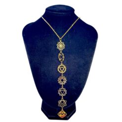 Colgante 7 Chakras acero Dorado modelo 1 - 7