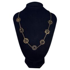 Colgante 7 Chakras acero Dorado modelo 2 - 7