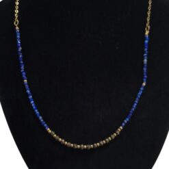 Collar de Mineral Facetado LAPISLAZULI PIRITA - 8