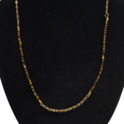 Collar de Mineral Facetado OJO DE TIGRE PIRITA - 8