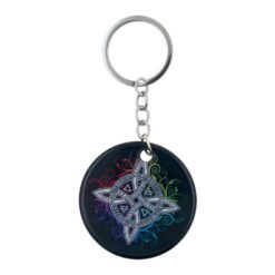 Llavero Cristal Redondo Nudo de Brujas REF 3