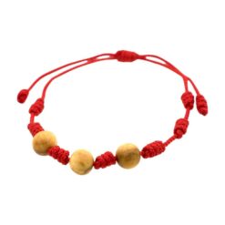 Pulsera 7 Nudos con 3 bolas de Palo Santo 8MM - 4