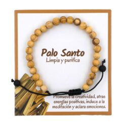 Pulsera Bolas Natural PALO SANTO 6MM ajustable - 8