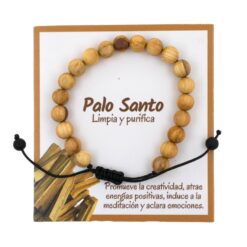 Pulsera Bolas Natural PALO SANTO 8MM ajustable - 8