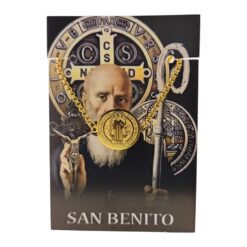 Pulsera Medalla de San Benito de acero Dorado - 6