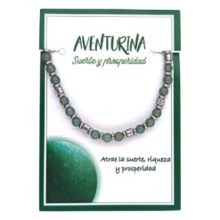 Pulsera Mineral AVENTURINA separadores acero - 5