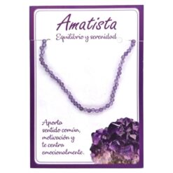 Pulsera Mineral Facetado 2MM AMATISTA - 5