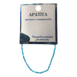 Pulsera Mineral Facetado 2MM APATITA - 5