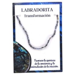 Pulsera Mineral Facetado 2MM LABRADORITA - 5