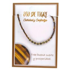 Pulsera Mineral Facetado 2MM OJO DE TIGRE PIRITA 6