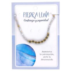 Pulsera Mineral Facetado 2MM PIEDRA LUNA PIRITA -6