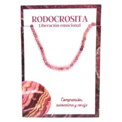 Pulsera Mineral Facetado 2MM RODOCROSITA - 5