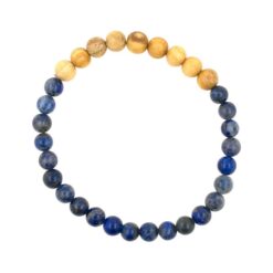 Pulsera Mineral Lapislazuli con Palo Santo 6MM -7