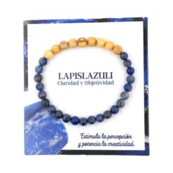 Pulsera Mineral Lapislazuli con Palo Santo 6MM -7