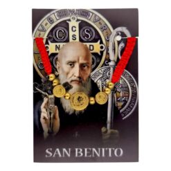Pulsera San Benito acero ajustable Hilo Rojo 7