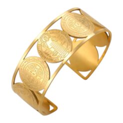Pulsera acero San Benito ajustable Dorado 7