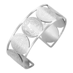Pulsera acero San Benito ajustable Plateado 7